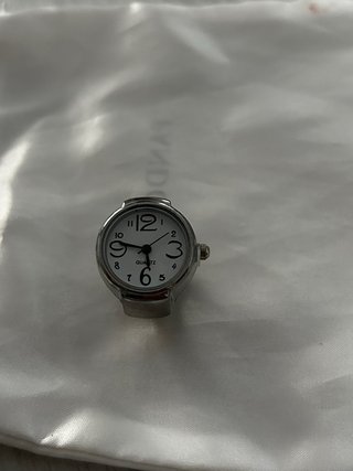 Anello Orologio Y2K Argento