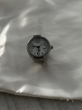 Anello Orologio Y2K Argento