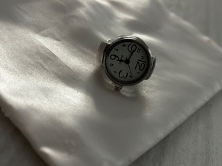 Anello Orologio Y2K Argento