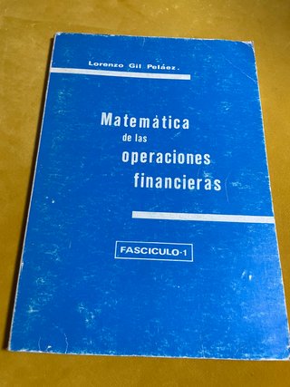 Matemática de las operaciones financieras
