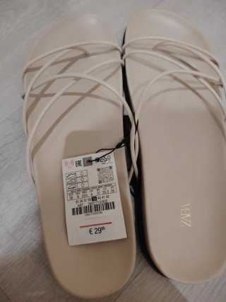 Sandalias Zara Beige Talla 39