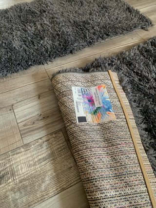 Conjunto 2 tapetes cinza escuro