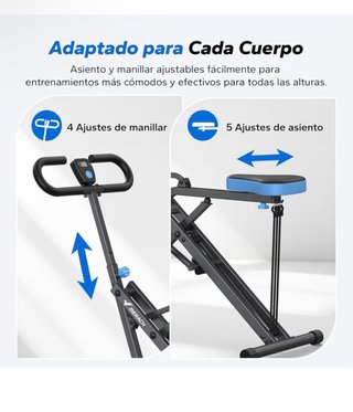 Máquina Sentadillas y Remo Plegable