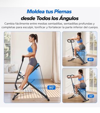 Máquina Sentadillas y Remo Plegable