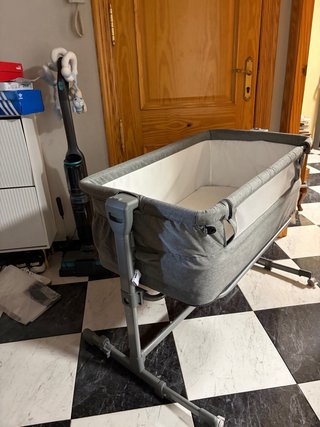 Minicuna Kinderkraft gris