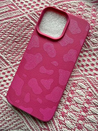 Funda rosa con estampado de corazón
