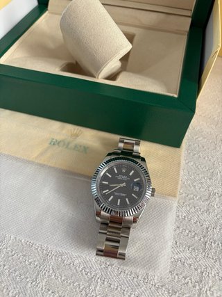 Rolex Datejust Negro Acero Inoxidable
