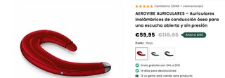 Auriculares AEROVIBE inalámbricos conducción ósea