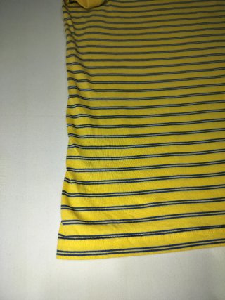 Chaps Vintage Striped Yellow Polo Shirt