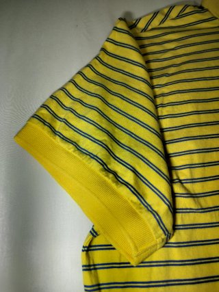 Chaps Vintage Striped Yellow Polo Shirt