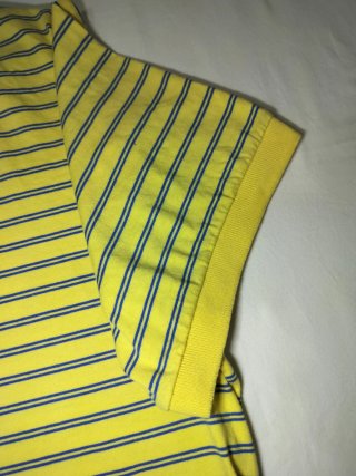 Chaps Vintage Striped Yellow Polo Shirt