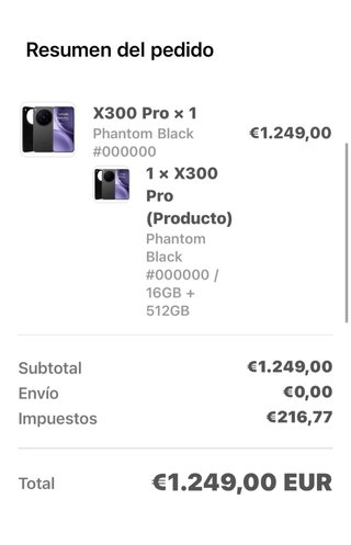 Vivo X300 Pro 512GB Negro -
