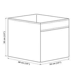 Caja IKEA DRÖNA beige con lunares 33x38x33 cm
