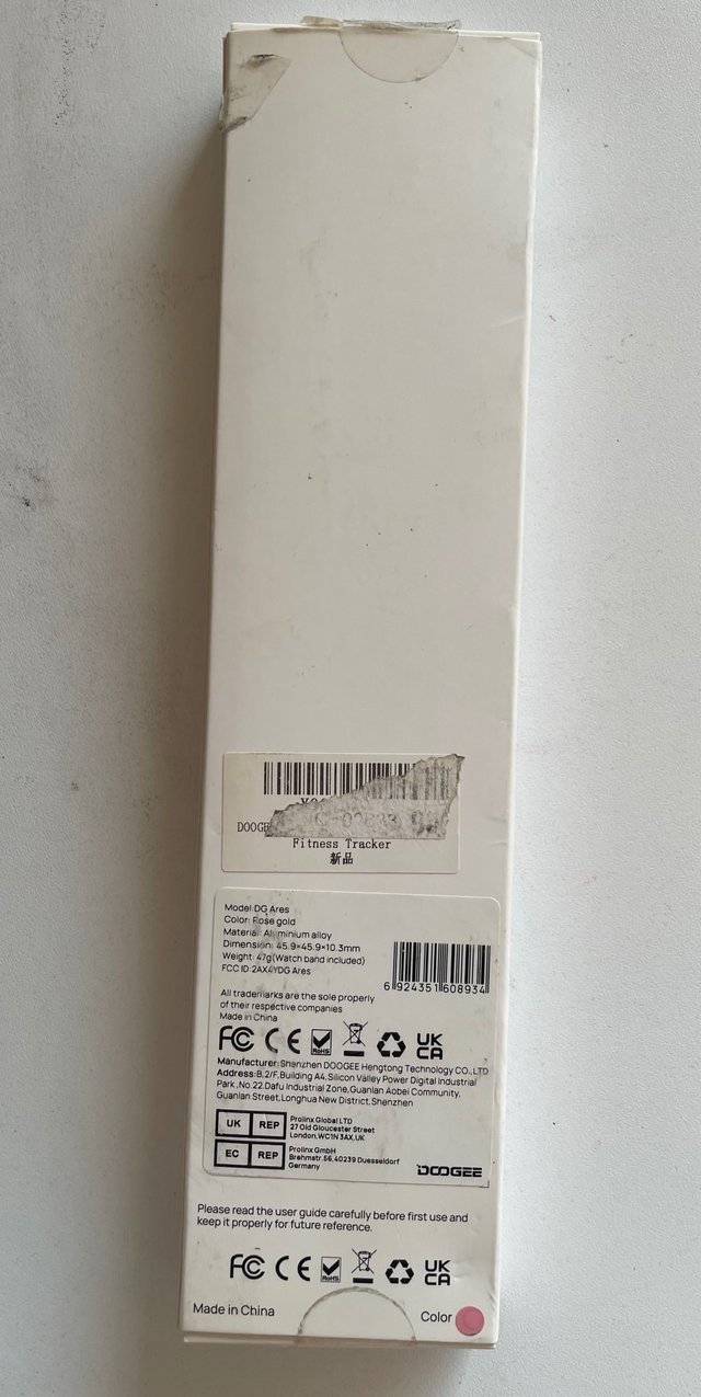 Reloj inteligente Doogee dorado y rosa