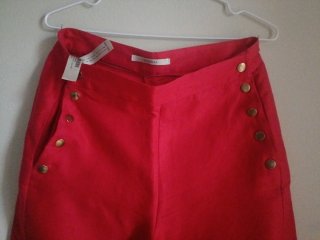 Pantalón ancho lino viscosa talla M.
