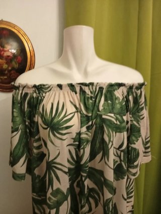 Abito estivo H&M fantasia foglie