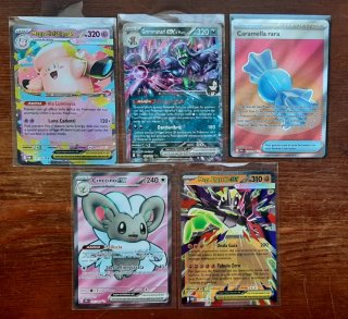 Lotto Carte Pokemon EX Mega Clefable, Grimmsnarl,