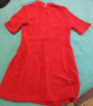 Vestido Mango Rojo fucsia