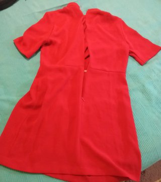 Vestido Mango Rojo fucsia