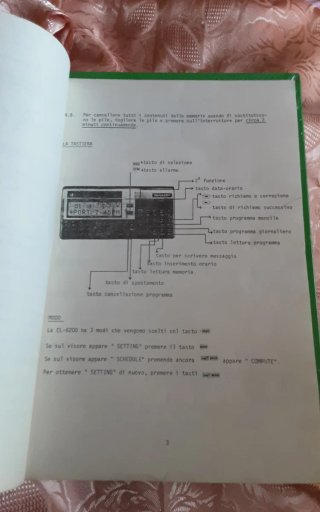 Libretto Istruzioni Calcolatrice Sharp EL-6200