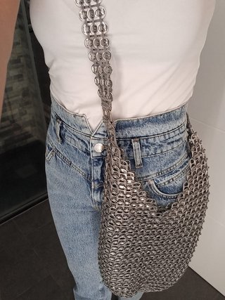 Bolso artesanal de anillas + monedero NUEVOS
