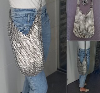 Bolso artesanal de anillas + monedero NUEVOS