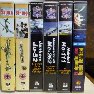 Lote 6 VHS Documentales Aviones Guerra