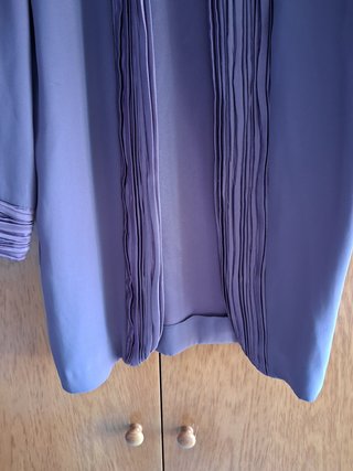 Chaqueta vintage malva años 90 con flor