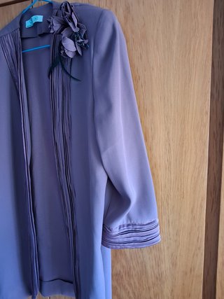 Chaqueta vintage malva años 90 con flor