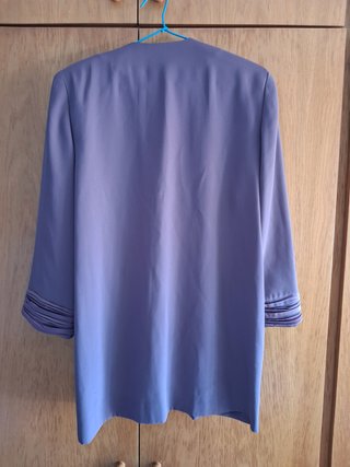 Chaqueta vintage malva años 90 con flor