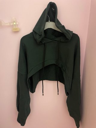 Sudadera corta verde