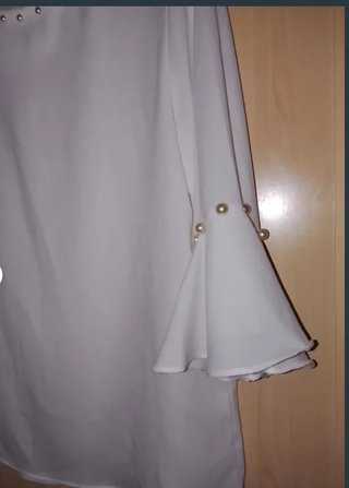 Blusa Azara Paris Gasa Blanca Talla M