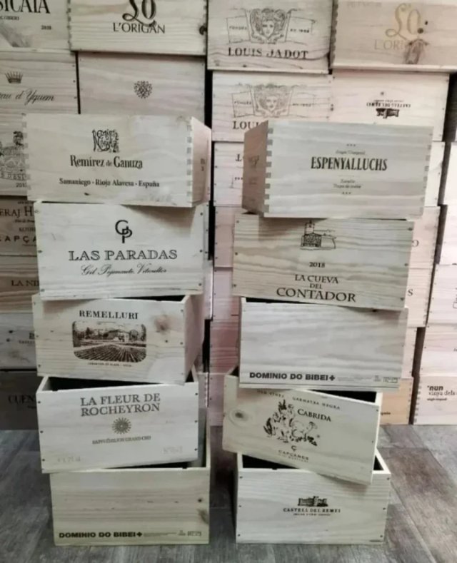 10 Scatole espositive in legno per bar