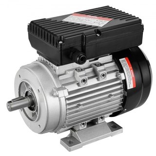 Motor Eléctrico de 0.75KW 2850 rpm, AC 220~240V 5.15A, Marco 80, B34, Motor de Compresor de Aire Monofásico, Eje Con Diente de 19mm, Rotación CW/CCW para Maquinaria Agrícola y Equipos Generales