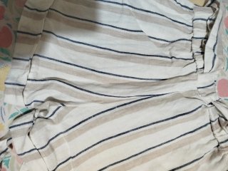 Shorts de lino a rayas