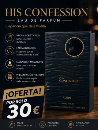 Perfume His Confession Eau de Parfum Lattafa