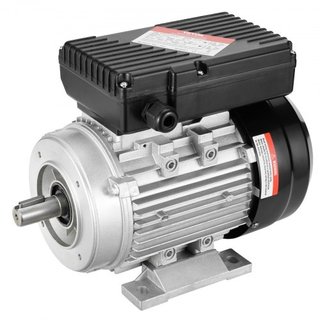Motor Eléctrico de 0.55KW 1400 rpm, AC 220~240V 4.5A, Marco 80, B34, Motor de Compresor de Aire Monofásico, Eje Con Diente de 19mm, Rotación CW/CCW para Maquinaria Agrícola y Equipos Generales