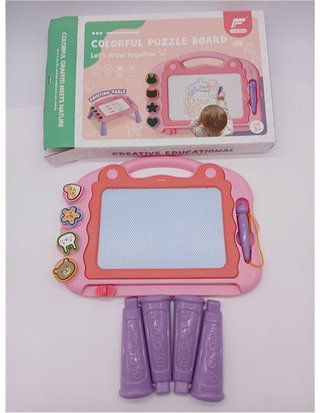 Pizarra Magnética Infantil -Pizarra de Dibujo Mágica de Colores con 4 sellos Magnéticos y 1 lápiz Capacitivo - Almohadilla Borrabl