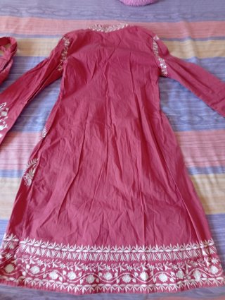 Vestido Bantik naranja bordado talla única