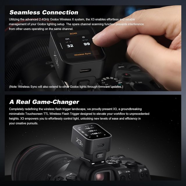 Godox X3-F Disparador flash inalámbrico para FUJI