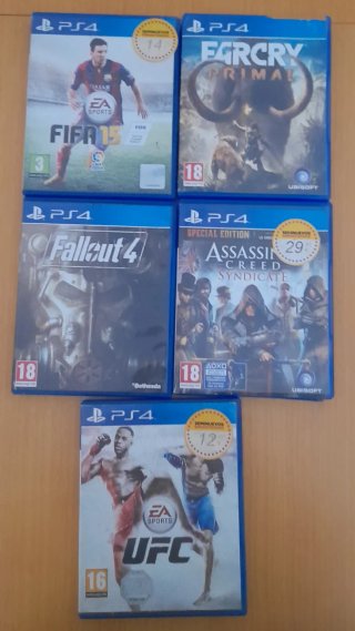 Lote 5 Juegos PS4: FIFA 15, Far Cry Primal, Fallou