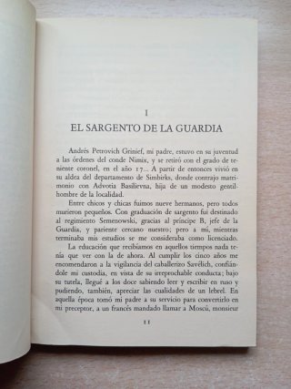 La hija del capitán. Pushkin.