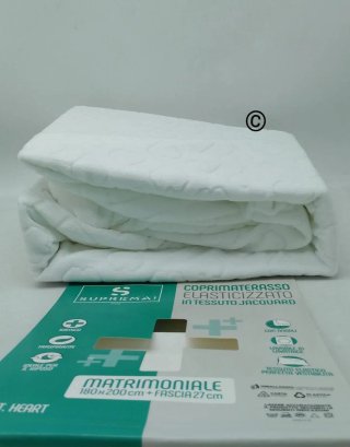 Coprimaterasso Matrimoniale Jacquard Cuori