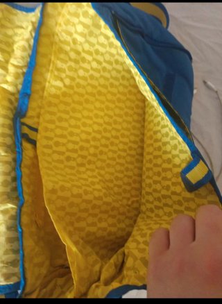 Borsa a tracolla BAZ blu e gialla