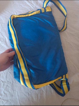 Borsa a tracolla BAZ blu e gialla
