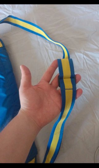 Borsa a tracolla BAZ blu e gialla