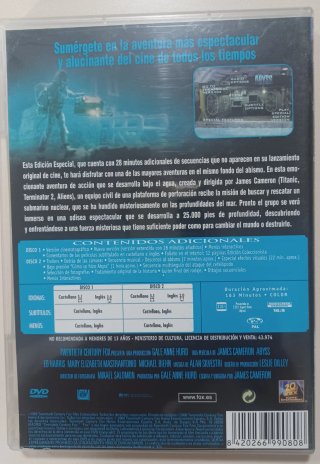 DVD Abyss Nueva Edición, 2 DVD.