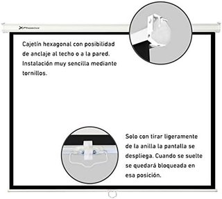 Pantalla Proyección Manual Plegable 112 2x2m