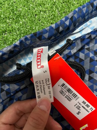 Bañador slip Kom azul y gris nuevo con etiquetas