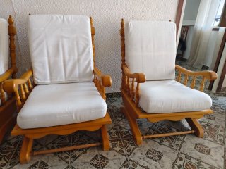 Conjunto de Sofás Rústicos de madera